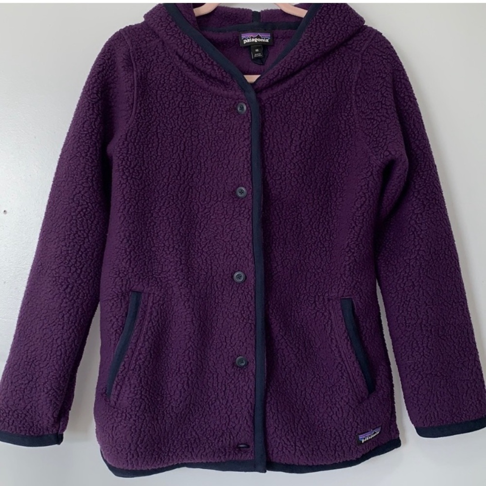 Patagonia button down sherpa fleece jacket